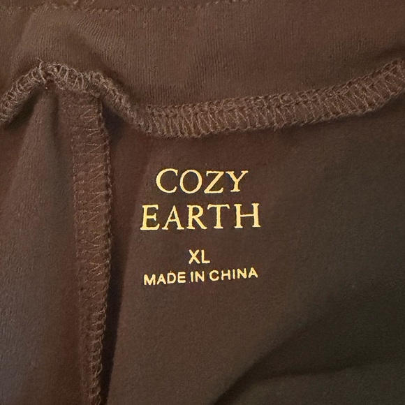 Cozy Earth Women's Bamboo Stretch-Knit Wide Leg Pant Navy Blue XL - Picture 7 of 11